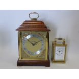 Henley mahogany and brass cased mantle clock,