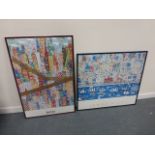 After James Rizzi (American 1950-2011) - two large poster prints,