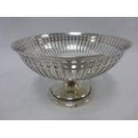 Pierced silver pedestal bowl hallmarked Birmingham 1908 by Edward Souter Barnsley, 5.