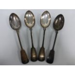 Four silver tablespoons hallmarked Sheffield 1909 by maker John Round & Son Ltd, 316g.