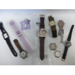 Ten assorted wristwatches including those marked Oulm, F Bachschmid and a French Lorus.