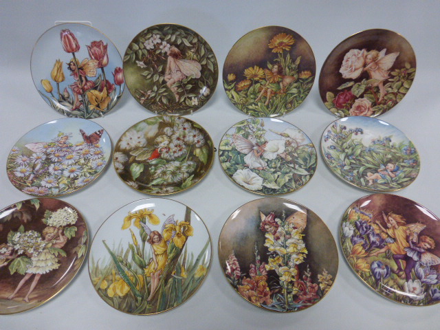 Twelve plates with Cicely Mary Barker images of Flower Fairies, (one a/f).
