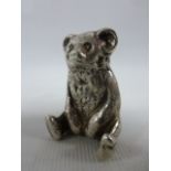 Small silver Teddy Bear, hallmarked 925, just 4cms in height.
