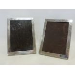 Pair of Edwardian silver photograph frames hallmarked Chester and Birmingham 1908,