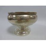 Silver footed bowl hallmarked Birmingham 1937 by maker A L Davenport Ltd, 7.75cms in height, 114.6g.