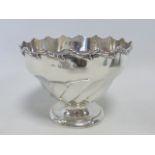 Edwardian silver pedestal bowl hallmarked Birmingham 1904 by maker William Henry Sparrow,