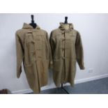 Two WWII period War Dept issued Arctic convoys duffel coats, one with military arrow mark,