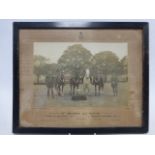 Four framed & glazed large size photographs of soldiers & officers of the 13/18 Hussars (two dated