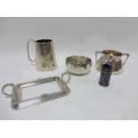 Five late 19th/early 20thC silver items, all a/f, 360g.