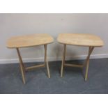 Two handy pine folding tables