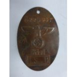 WWII U-boat Flotilla mail bag tag.