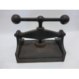 Victorian cast iron book press.