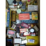 Collection of vintage tins and packets,