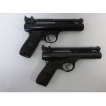 Two Webley & Scott air pistols "Premier" and "Senior".