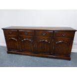 Splendid quality hand crafted Oak sideboard by The Royal Oak Furniture Company and retailed by Camp