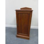 James Schoolbred mahogany pot cupboard with shelved interior.