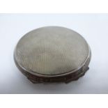 Silver powder compact hallmarked Birmingham 1954, makers initials C & C,