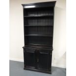 Early 20thC bookcase cabinet with moulde