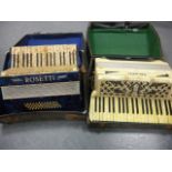 Rosetti 34key/48bass accordion (blue&cre