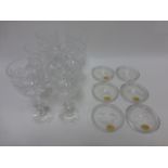 Set of six Webb Corbett crystal wine gla