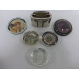 Five assorted paperweights inc Royal Ope