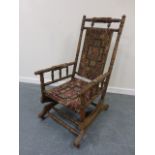 American rocking chair with carpet style