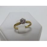 18ct gold Diamond solitaire ring, brilli