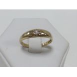 9ct gold Diamond ring, size S