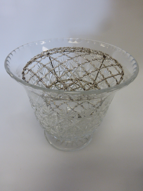 Webb crystal raised flower vase centre p - Bild 4 aus 4