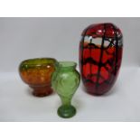 Monart style glass vase 15.5cm high, Loe