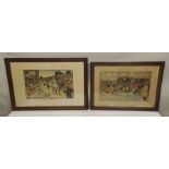 AFTER CECIL ALDIN (1870-1935) "THE BLUEMARKET RACES", two colour Prints from the set entitled "