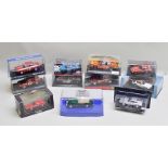 ELEVEN VARIOUS DIE-CAST VEHICLES including Team slot Alpha Giuliagta, Lancia Fulvia, Oxford