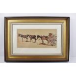 JAMES MILLER R.S.W. (1893-1987) "Donkey Cart", a Watercolour sketch, signed, 18cm x 37cm in gilt