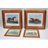 TWO FRAMED RACEHORSE PRINTS, "The Merry Monarch" after Harry Hall, and "Attila" after C. Hancock,