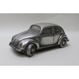 A COMPULSION GALLERY PEWTER VW BEETLE MODEL length 20cm