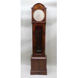 (JAMES) OGSTON - LONDON A VICTORIAN MAHOGANY LONGCASE REGULATOR, having shallow lancet top hood,