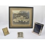 A PAIR OF EARLY 20TH CENTURY SILVER MOUNTED PHOTOGRAPH FRAMES, of plain design, London 1912, overall