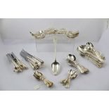 A SERVICE OF EPNS KINGS PATTERN FLATWARE AND CUTLERY, each having stainless steel blade by "The