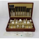 AN ARTHUR PRICE 60 PIECE CANTEEN OF SILVER PLATED CUTLERY Dubarry pattern, comprising eight place