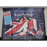 A BRITISH QUAD MOVIE POSTER DEPICTING "THE KID'S ARE ALRIGHT", starring The Who, released in 1979,