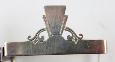 MAPPIN & WEBB A PAIR OF ART DECO SILVER TOAST RACKS of angular form with side handles, Sheffield - Image 6 of 6