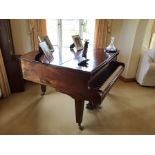 HAAKE - HANOVER A 4'6" MAHOGANY CASED BABY GRAND PIANO, having overstrung iron frame action, squared