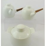 THREE PIECES OF PURE WHITE GLAZED BING & GRONDAHL PORCELAIN DESIGNED BY HENNING COPPEL, comprising