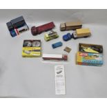 A SELECTION OF ASSORTED DIE-CAST VEHICLES including DAF trucks 2800, a Britains AEC Major truck,