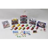 COLLECTION OF NINE DIE-CAST MODELS OF VARIOUS RALLY CARS the majority in acrylic ovb's, titled