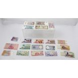 A COLLECTION OF TWENTY WORLD BANK NOTES in un-circulated condition from Myanmar, Egypt, Nicaragua,