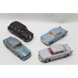 SPOT ON MODELS BY TRIANG - four die-cast models including; Austin Taxi FX4, Vauxhall Cresta, Rover 3