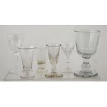 SIX VARIOUS COLLECTOR'S DRINKING GLASSES, to include 19th century