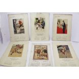 A COLLECTION OF TEN LOOSE LAWSON WOOD CALENDAR PLATE ILLUSTRATIONS, circa 1913-1926, images 19cm x