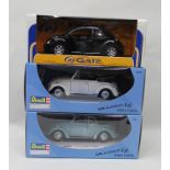 TWO REVELL METAL DIE-CAST MODELS OF VW 1302 LS KAFER CARBRIO one in white livery and the other in